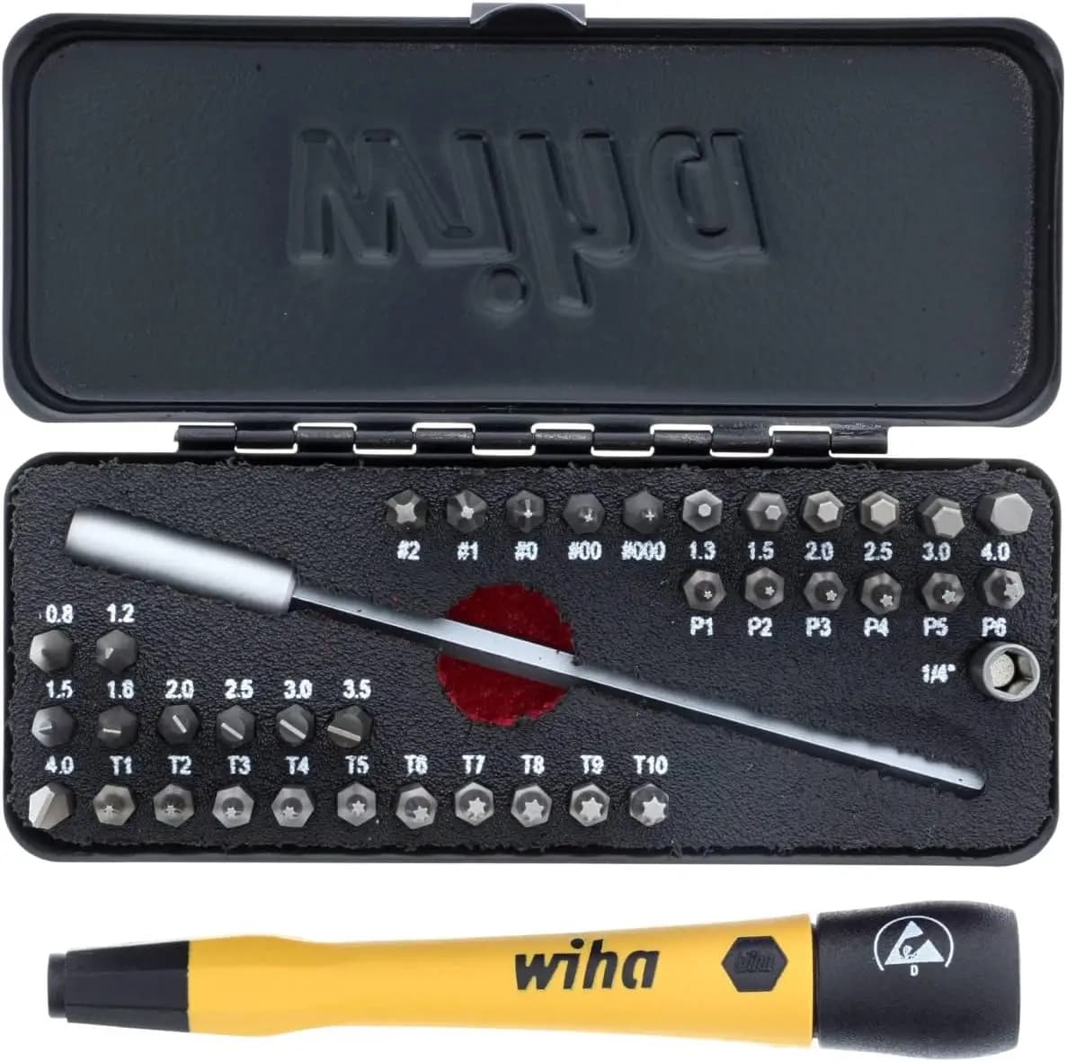 Set di 39 Micro-Bit Antistatici ESD con Scatola Portatile per Utensili di Precisione