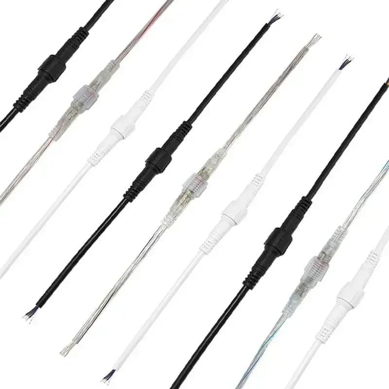 Cavo connettore impermeabile LED da 2 pin/3 pin/4 pin Cavo elettrico maschio femmina per striscia LED IP65 per progetti di illuminazione esterna