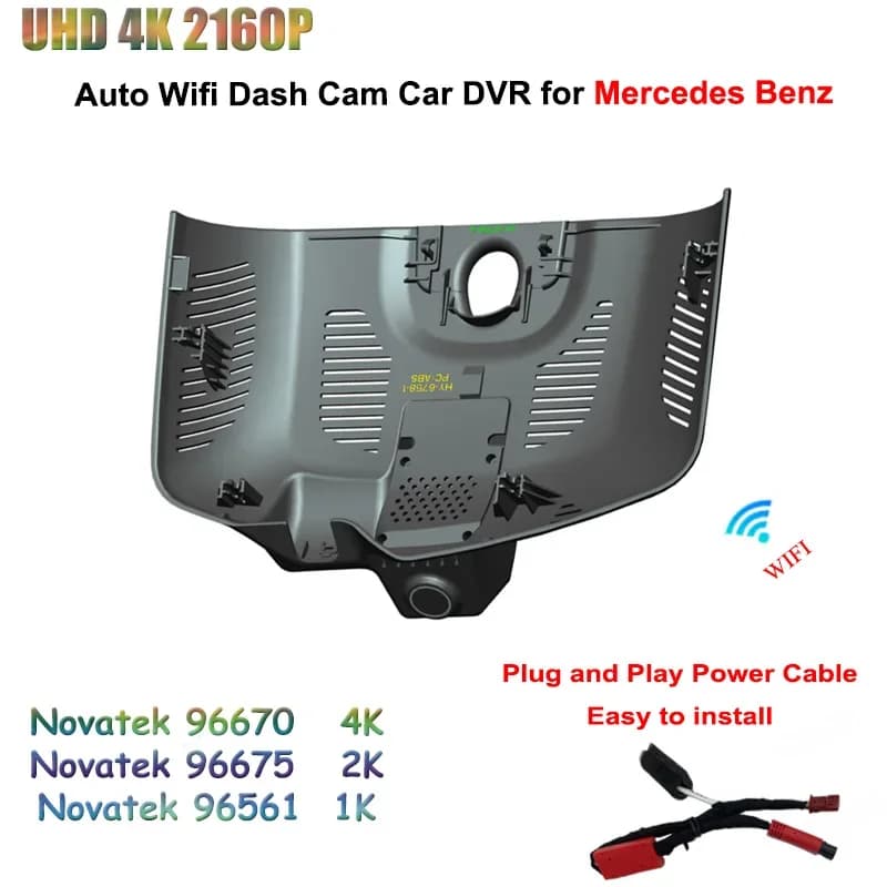 UHD 2160P 4K DVR per auto per Mercedes Benz EQ E350 berlina 2023 per Mercedes Benz EQ E500 configurazione bassa 2023 2K dedicato Dash Cam