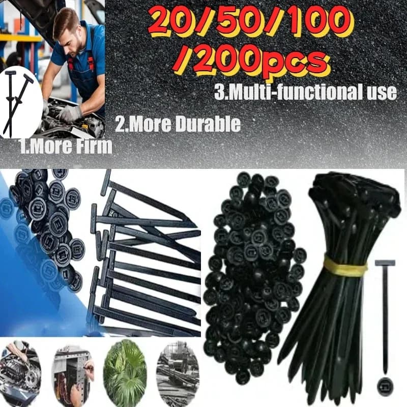 Fibbia universale per fascette per cavi in nylon Premium Heavy Duty autobloccante Fascette per cavi Supporto per spelafili Macchina spelafili