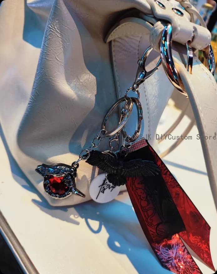 2026 Anime Love and Deepspace Sylus Cosplay Ciondolo Portachiavi Fatto a Mano con Nastro per Zaino, Portachiavi Cartoon, Regalo di Compleanno per i Fan