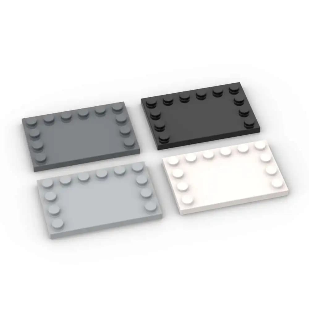 MOC 10 pz 6180 4x6 con borchie Building Blocks Kit piastrelle piastra bordo mattoni di Base Puzzle di particelle giocattoli fai da te bambini regali di compleanno