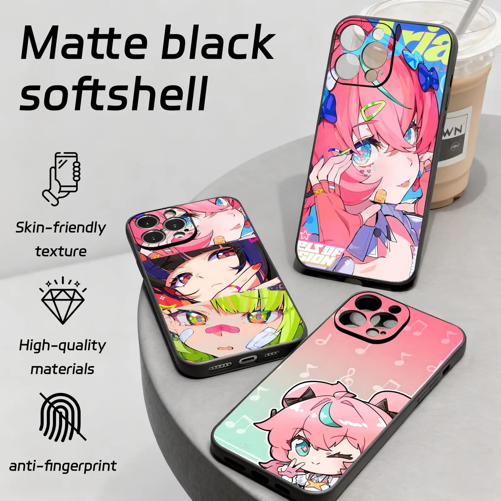 Zenless Zone Zero Aria Phone Case For iPhone17 16 16e 15 14 13 12Plus Mini Pro Max Soft black Shockproof Cover