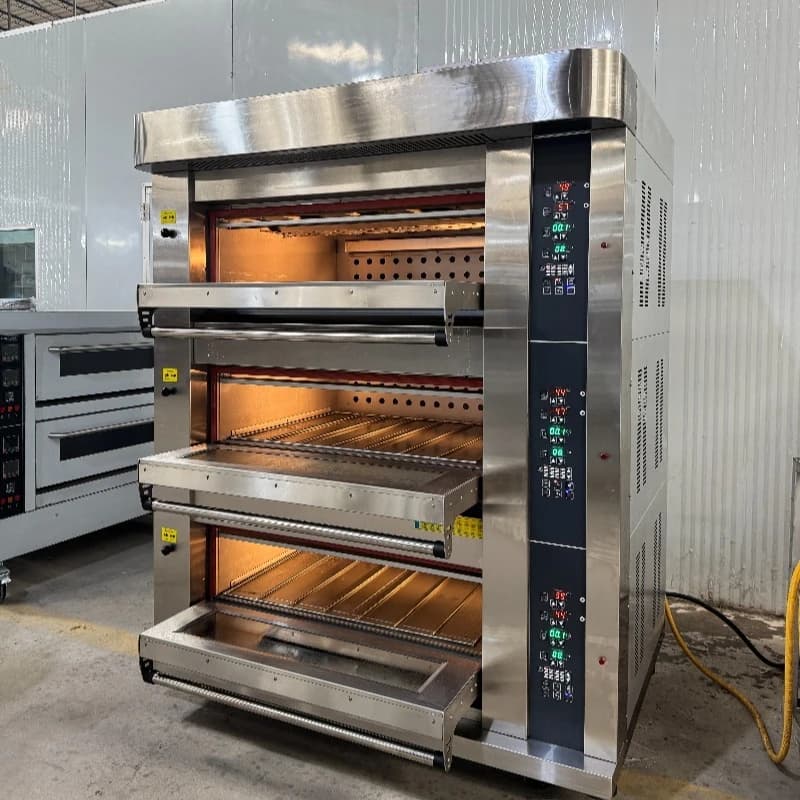 Commercial Stone Deck Oven Bakery Oven Electric Multi-deck Baking Machine for Bread Pastry Pizza Kitchen Shop Equipment Custom