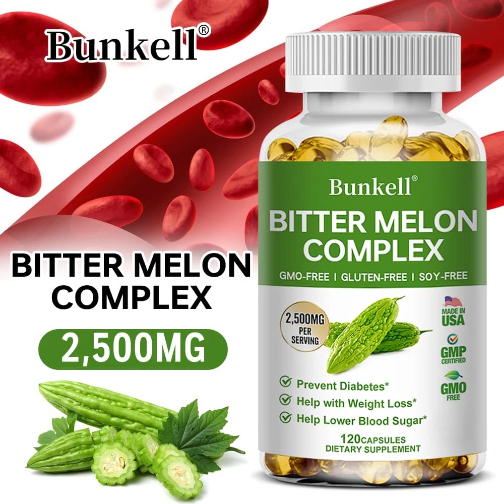 Bitter melon extract: helps balance blood sugar and blood lipids, promotes general metabolic health, weight management,