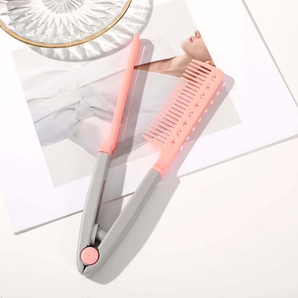 1pc woman type V washable folding hair plate comb salon DIY hairdresser brush accessories for styling tools
