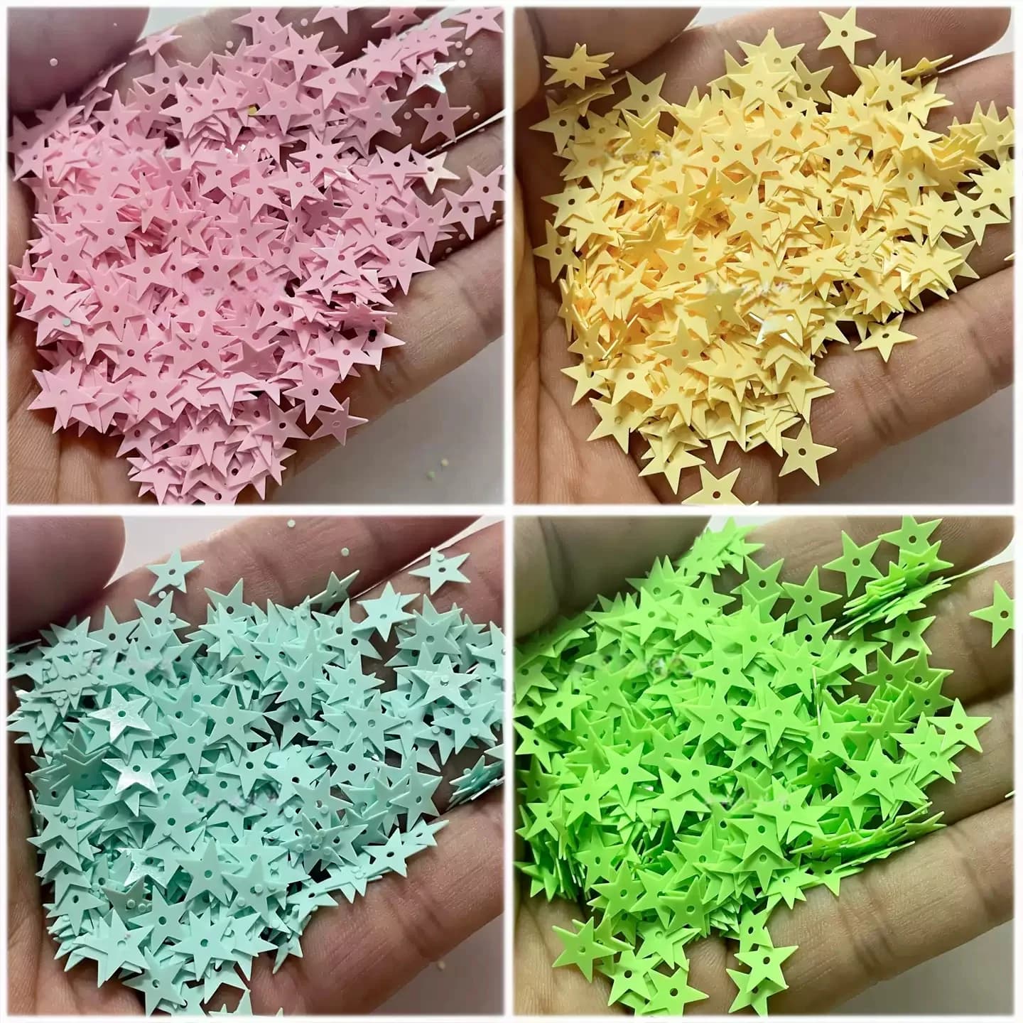 50g 10mm Middle Hole Star Sequins Colorful Star Shape DIY Craft Supplies Paillettes for Embroidery Weaving Sewing loosen sequins