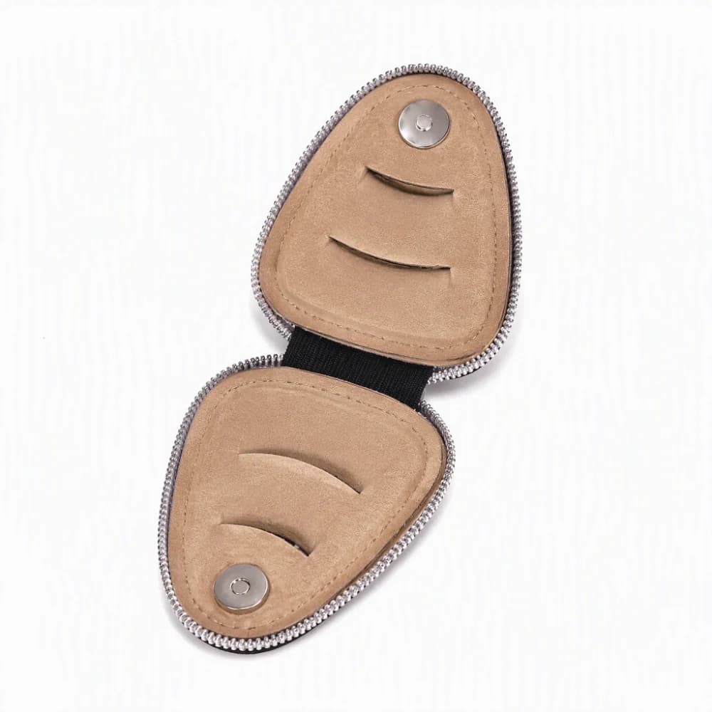Premium PU Synthetic Leather Guitar Pick Holder Case Black Guitar Picks Organizer Guitar Pick Storage Bag Guitar Accessories