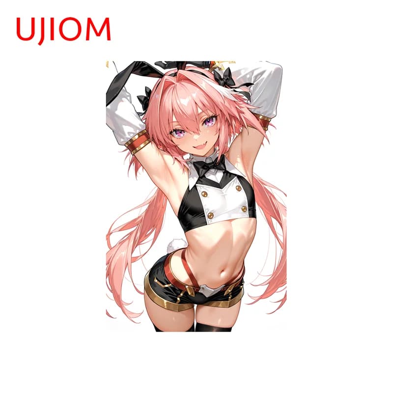 UJIOM Astolfo Bunny Girl Adesivo da parete divertente e incantevole, adesivo antigraffio, adorabili e delicate carte da parati per bambini