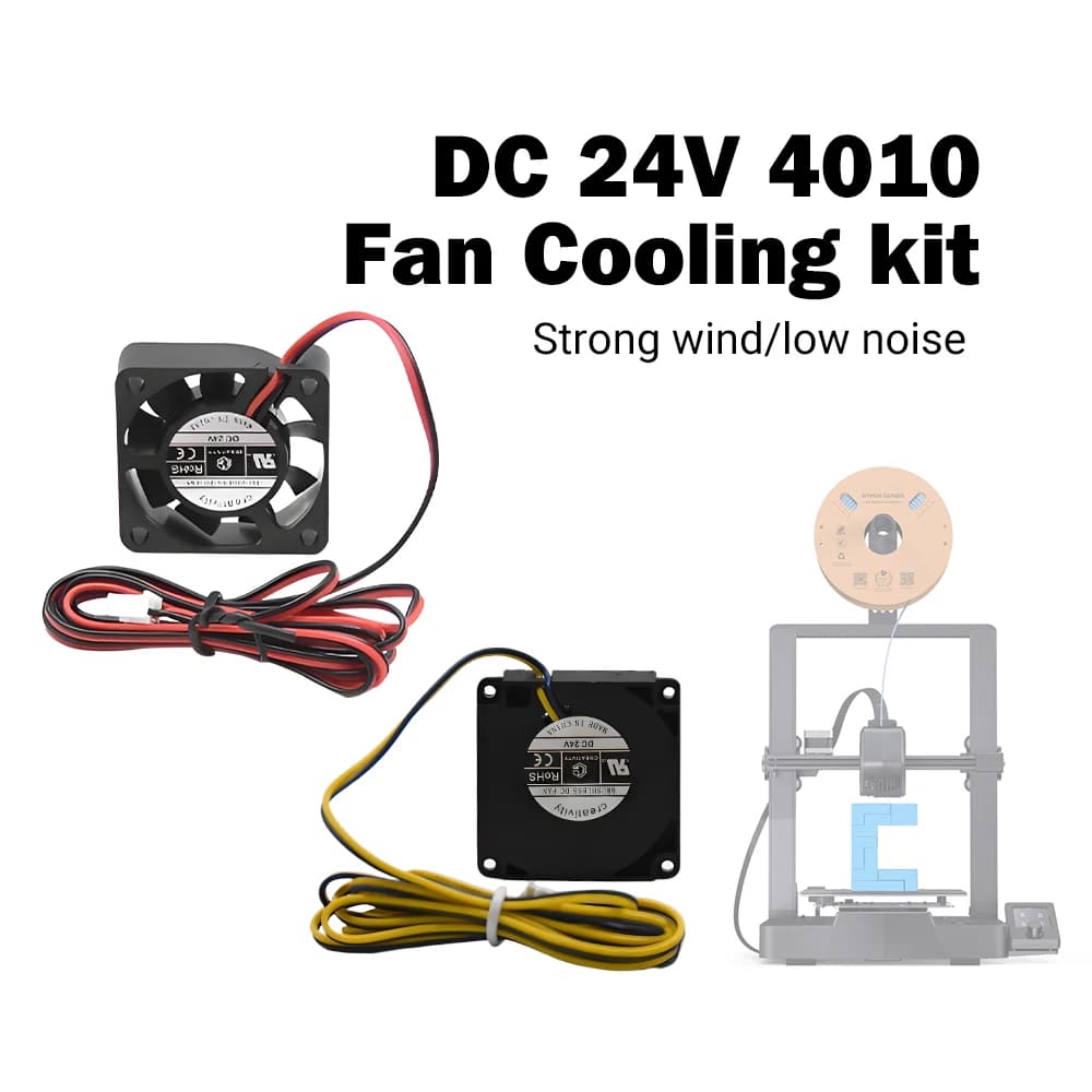 Ventola Assiale Creativity 4010 / Ventola Soffiante 12V 24V 4010, Componenti di Raffreddamento, Ventola Turbo DC per Stampante 3D Ender5 CR10 Ender3