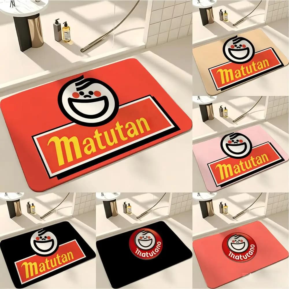 Fun English Matutanoo Tappetino da pavimento assorbente Tappetino antiscivolo per bagni, servizi igienici e toilette