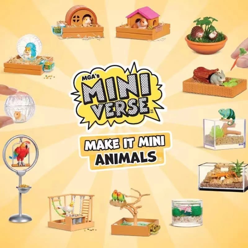 Nuova Serie MGA Miniverse Make It Mini Animals 2, Scatola Misteriosa, Giocattolo Decorativo per Casa delle Bambole, Collezione Regalo di Compleanno per Bambini