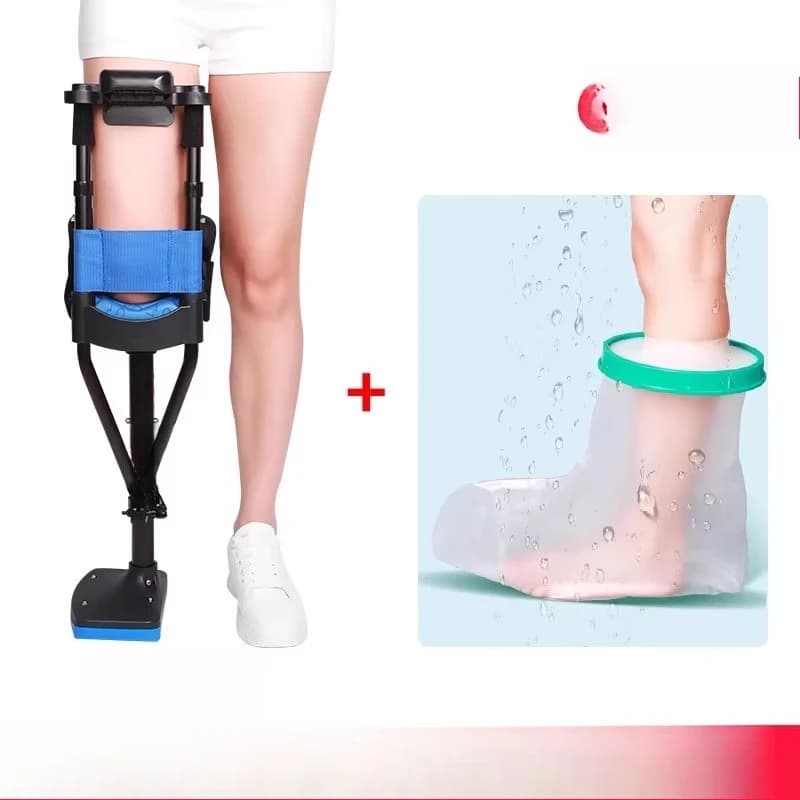 Ankle fracture, walking aid, ankle injury, walking artifact, single-leg assistive walker, sprain, non-slip telescopic crutches