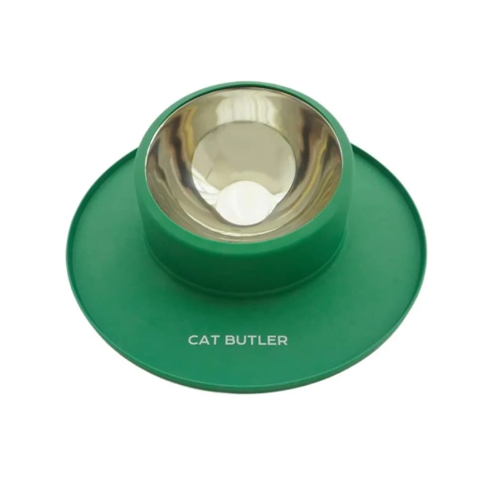 Ciotola Antiscivolo per Animali Domestici, Contenitore Antirovesciamento in Acciaio Inox per Cibo e Acqua, Stoviglie Fisse in Silicone per Cani e Gatti