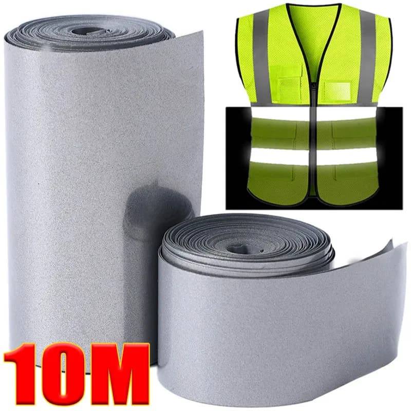 5/10M striscia riflettente adesivo nastro riflettente a trasferimento termico per borse per abbigliamento fai da te scarpe stiratura abbigliamento di sicurezza forniture 2-5cm