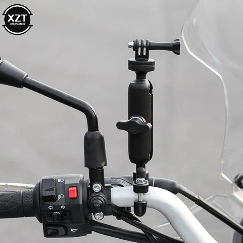 360-degree swivel bike camera support Handlebar mirror mounting bracket for GoPro Hero8/7/6/5/4/3 + Action cam accessories
