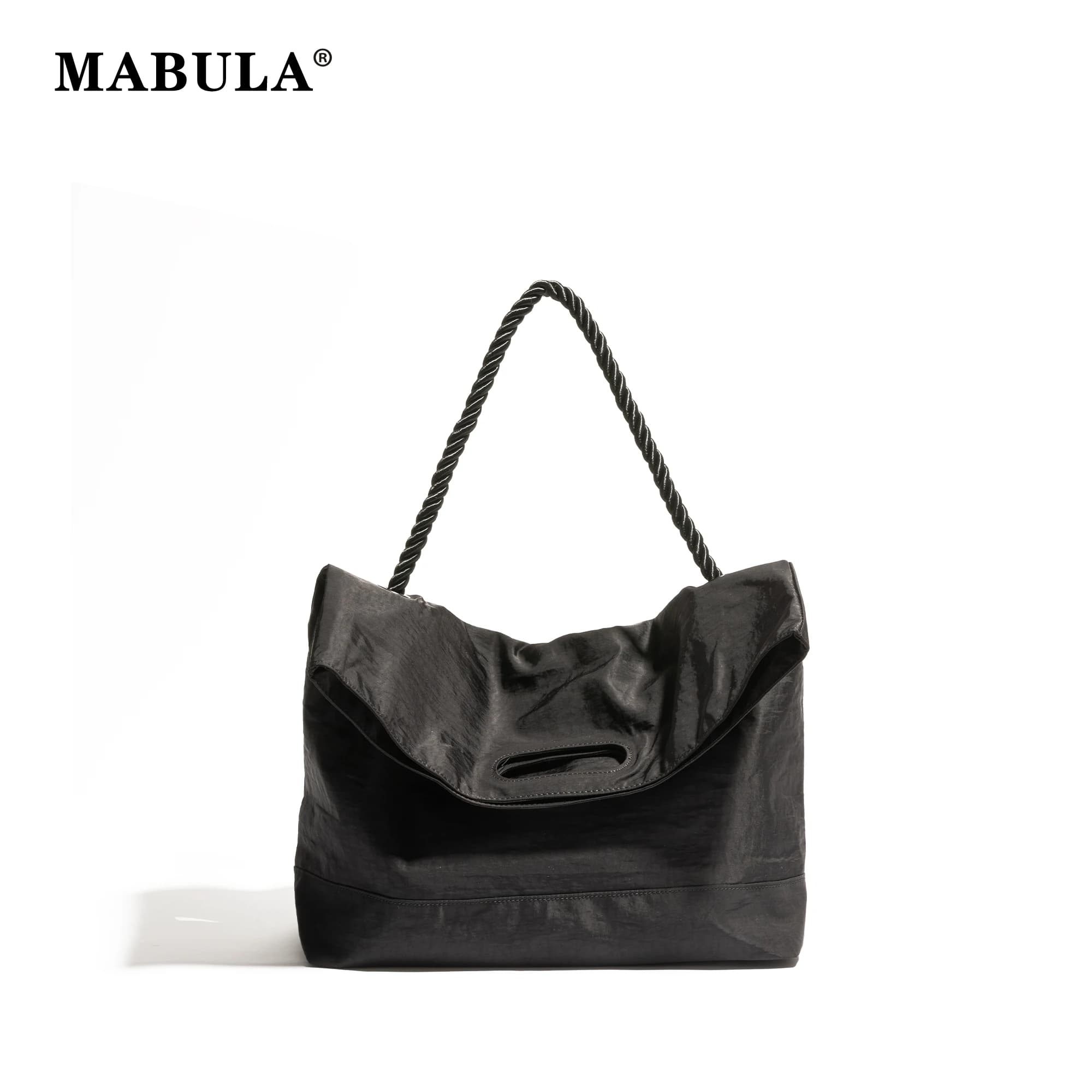 MABULA Commuter Simple Nylon Bag Student Class Single Shoulder Slant Crossbody Bag Unisex Messenger Bags for Office