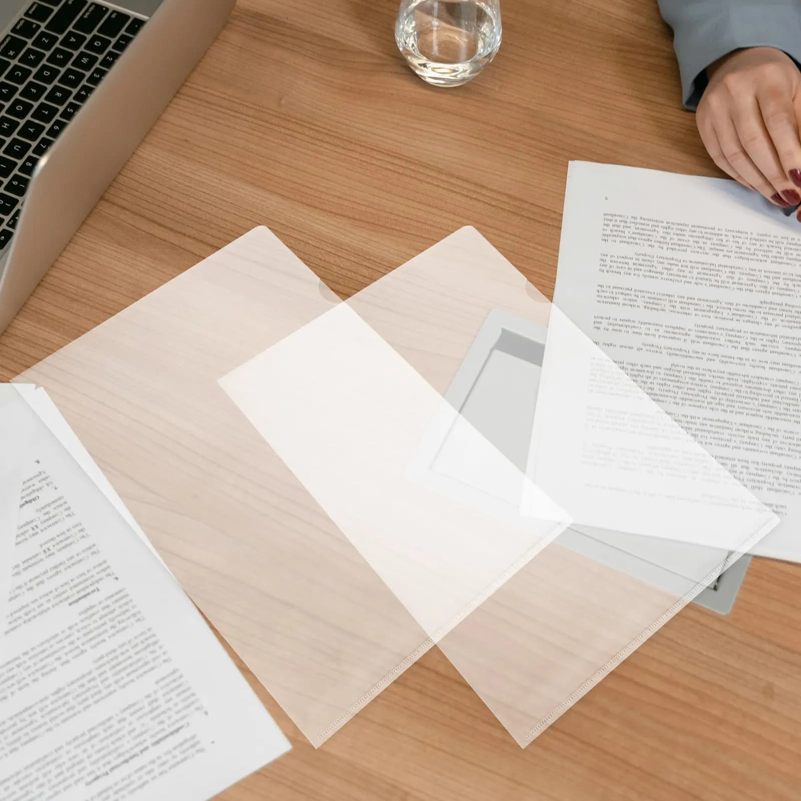 20 Pezzi Cartelle Portadocumenti Trasparenti, Custodie Protettive Trasparenti per Documenti, Protezioni per Fogli per Ufficio, Scuola, Studio, Contenitori per Carta