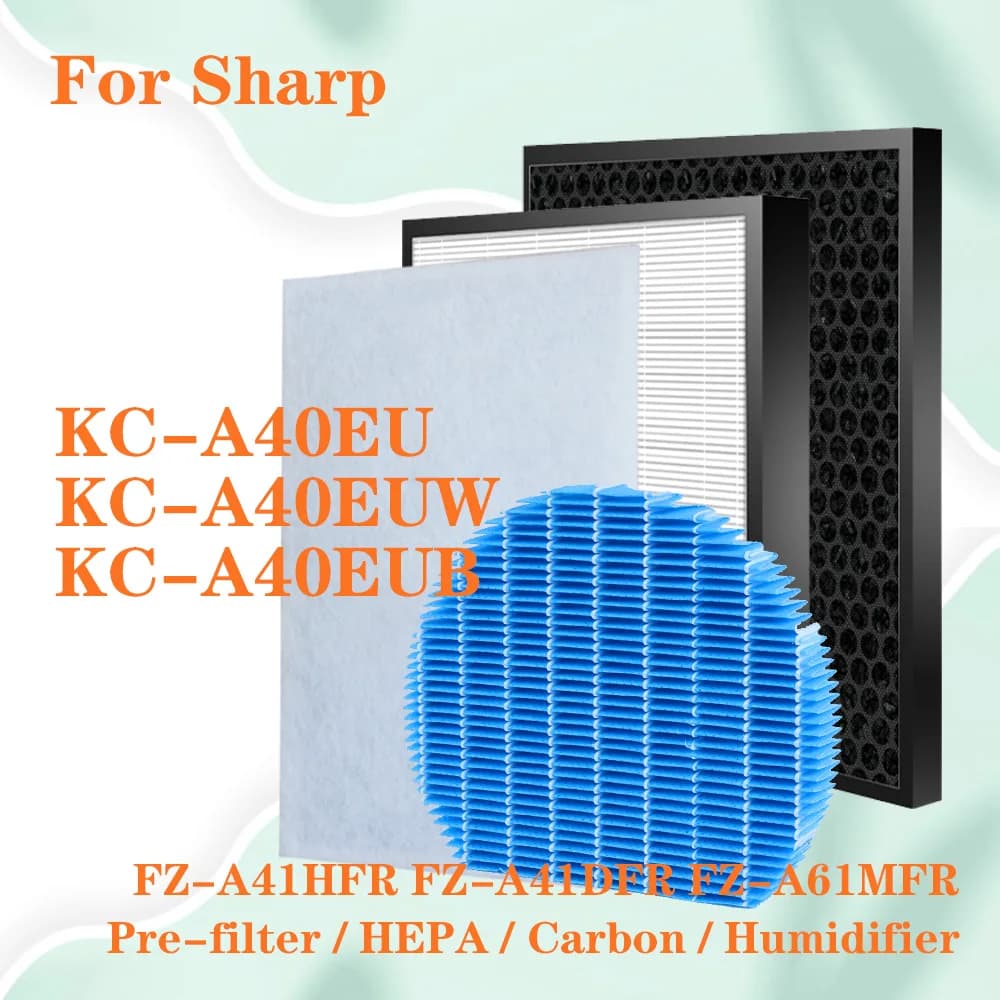 Filtro HEPA e sostituzione del filtro a carbone deodorante per purificatore d'aria Sharp KC-A40EU KC-A40EUW KC-A40EUB KC-A40EU-W KC-A40EU-B