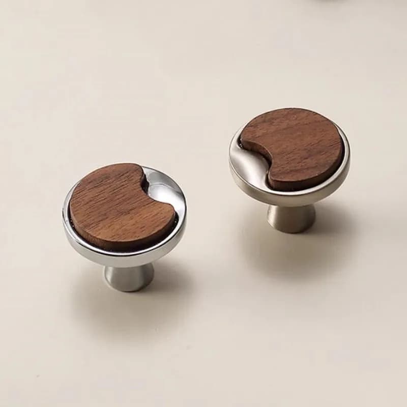 1PC Manopole per cassetti antichi Maniglia per porta dell'armadio di fascia alta Maniglia a foro singolo in legno di noce Maniglia per porta dell'armadio da cucina di lusso leggero