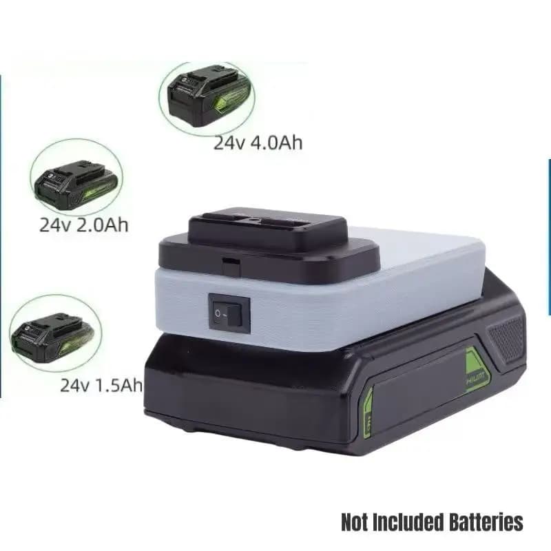 Adattatore per Greenworks 24v Power Bank Tablet cellulare Ricarica PD QC3.0 Porta dispositivo elettronico Connettore pannello (solo adattatore)