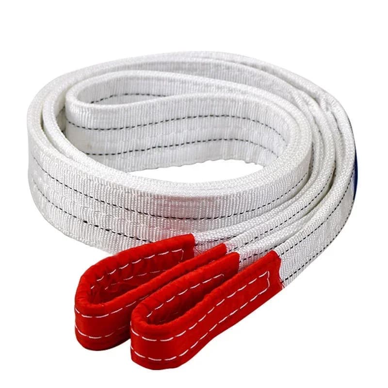 1Tx3M 1Tx1M 2Tx1M Cintura di sollevamento industriale Resistente all'usura Cintura di sollevamento piatta bianca Rimorchio Sling Gru di sollevamento Cargo Poliestere