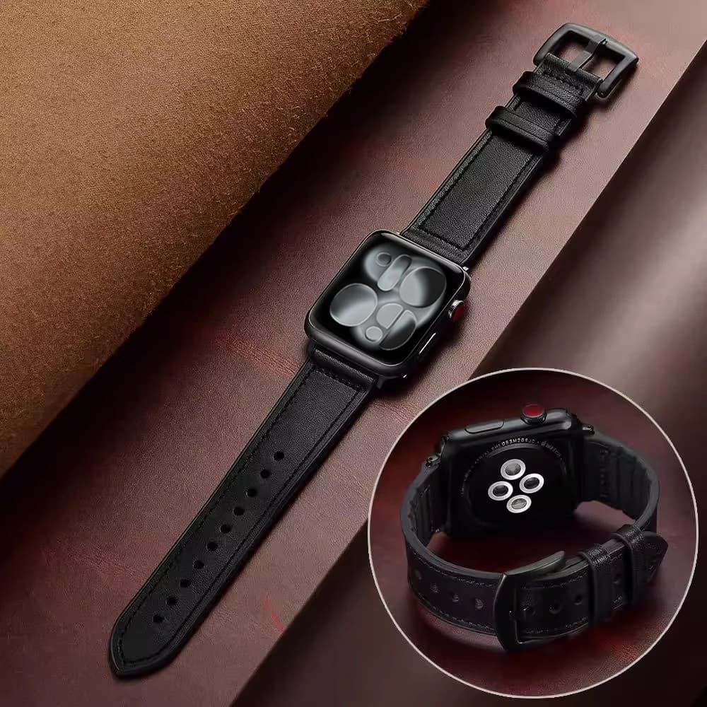 Cinturino in pelle per cinturino Apple Watch 46mm 42mm 44mm 45mm Ultra 3 49mm 41 40 Bracciale correa in silicone iWatch Series 11 10 9 8 7 SE