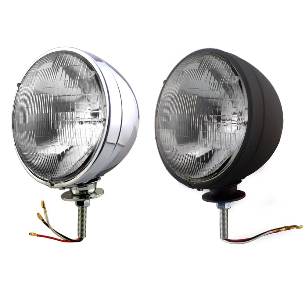 7 "Moto Faro Faro Montaggio Inferiore Per HarleyCruiser Chopper Cafe Racer Bobber Personalizzato Universale Personalizzato