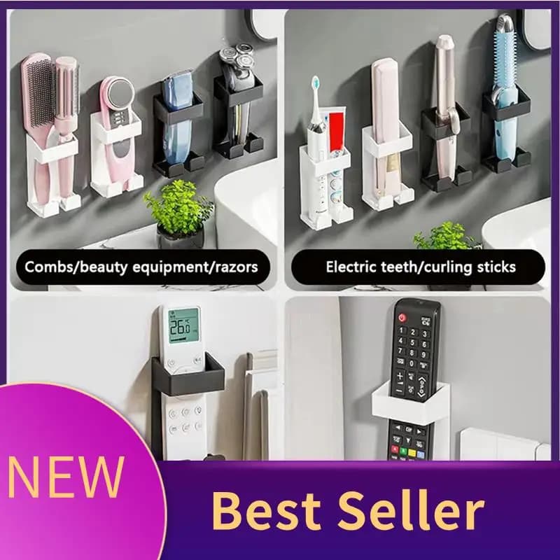 ABHI-Piastre for wall hair Bearings for curling Iron holders Toothpaste holders Organizer Easy installation