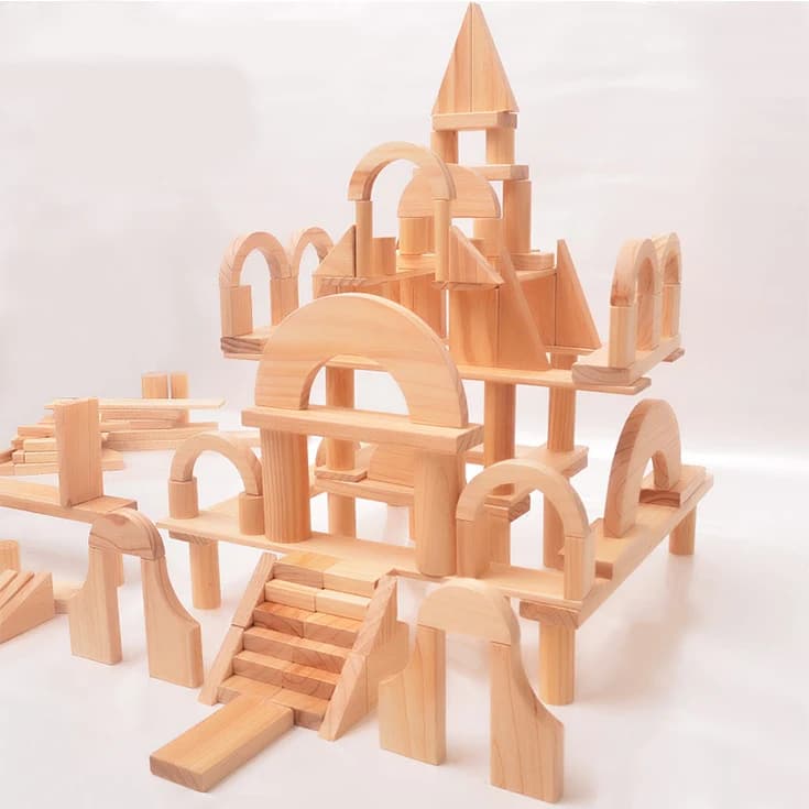 Wholesale Educational Toys For Kids 2023 Large Wooden Building Blocks Sets And Outdoor Toys For Kids Playing Puzzle & Games