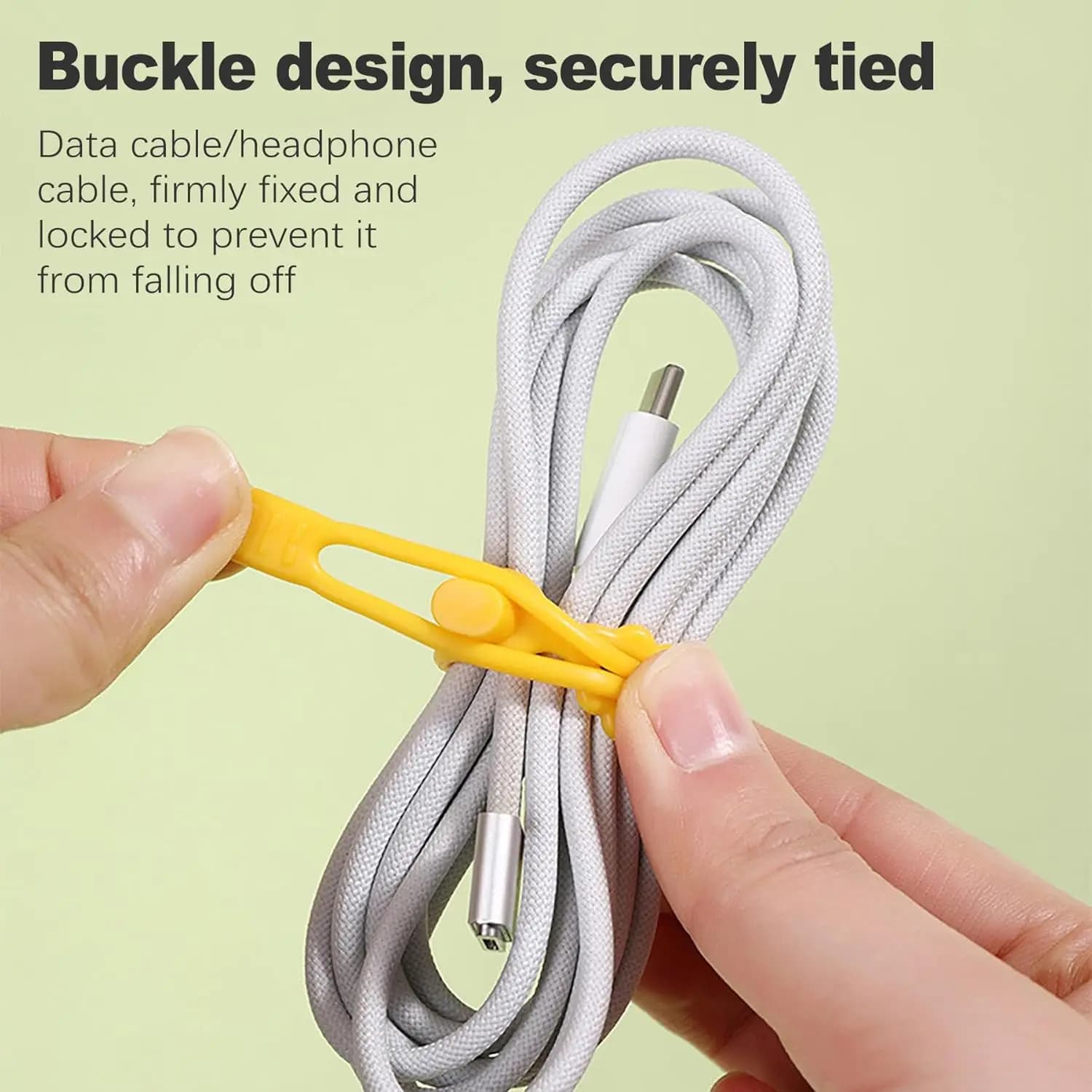 2026 Upgraded Silicone Cable Ties 18pcs, Reusable Elastic Cord Organizer Wire Management, Multi-function Cable Clip Strap for Bu