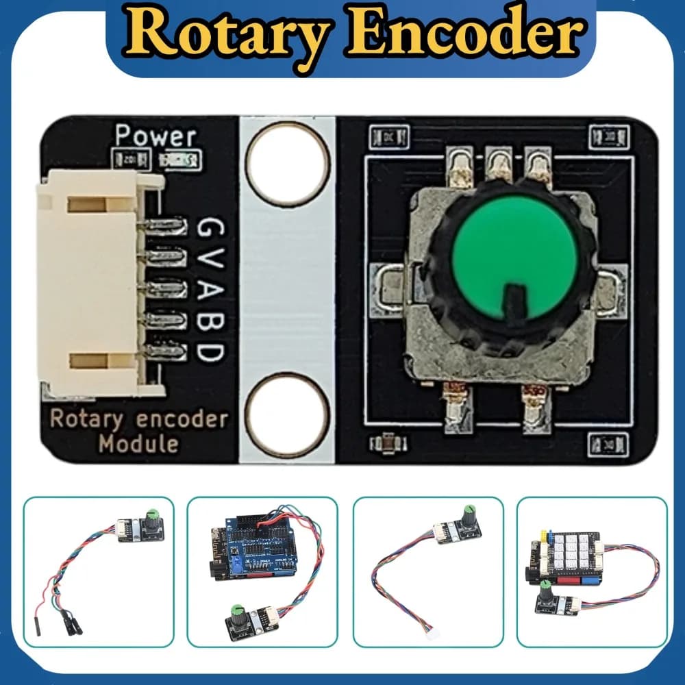 360° EC11 Rotary Encoder Sensor Module Support 3.3-5V Digital Signal Pulse Output Rotating Switch Board Fit Arduino ESP32
