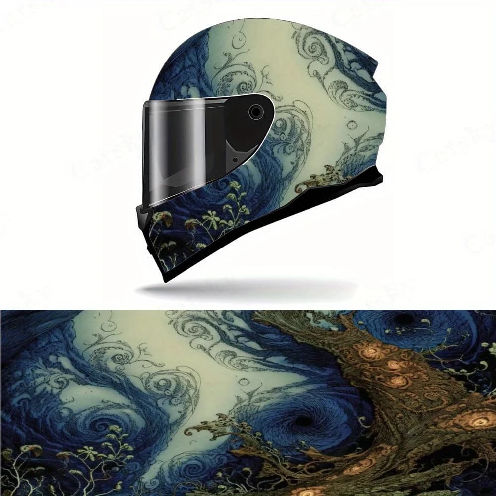 adesivo per casco da motociclista impermeabile autoadesivo in materiale PVC con pittura a inchiostro, incolla saldamente e non cade, impermeabile e resistente agli agenti atmosferici