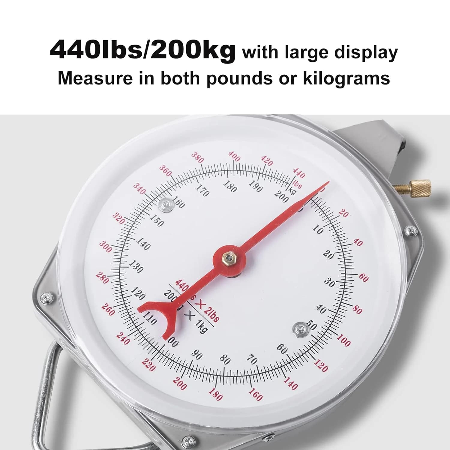 Bilancia Meccanica di Alta Precisione Goture, Selezionabile 50kg/200kg/250kg, per Cucina, Fattoria, Pesca, Industria e Pesatura Bagagli