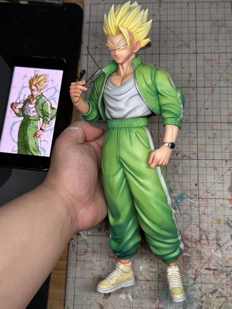 Statua in Resina di Gohan di Dragon Ball, Figura d'Azione con Abbigliamento Casual, Modello da Collezione per Adulti, Decorazione per la Casa