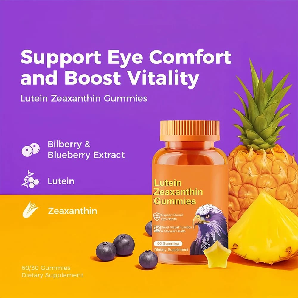 Lutein and zeaxanthin supplement: eye vitamins, 20 mg lutein and 5 mg zeaxanthin for blue light protection, eye health support