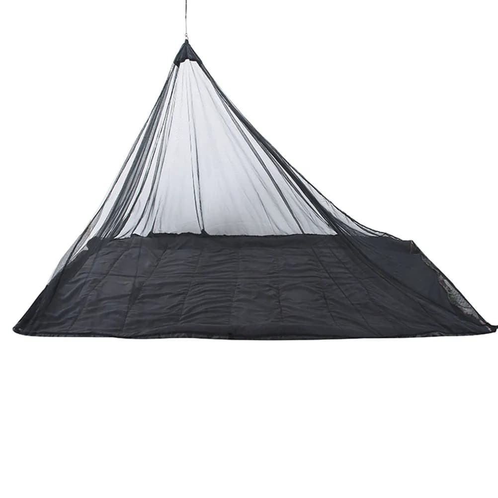 Zanzariera Portatile Nera a Triangolo per Esterni, Tenda Riparo per Campeggio, Pesca, Escursionismo, Giardino, Rete Anti-Zanzare