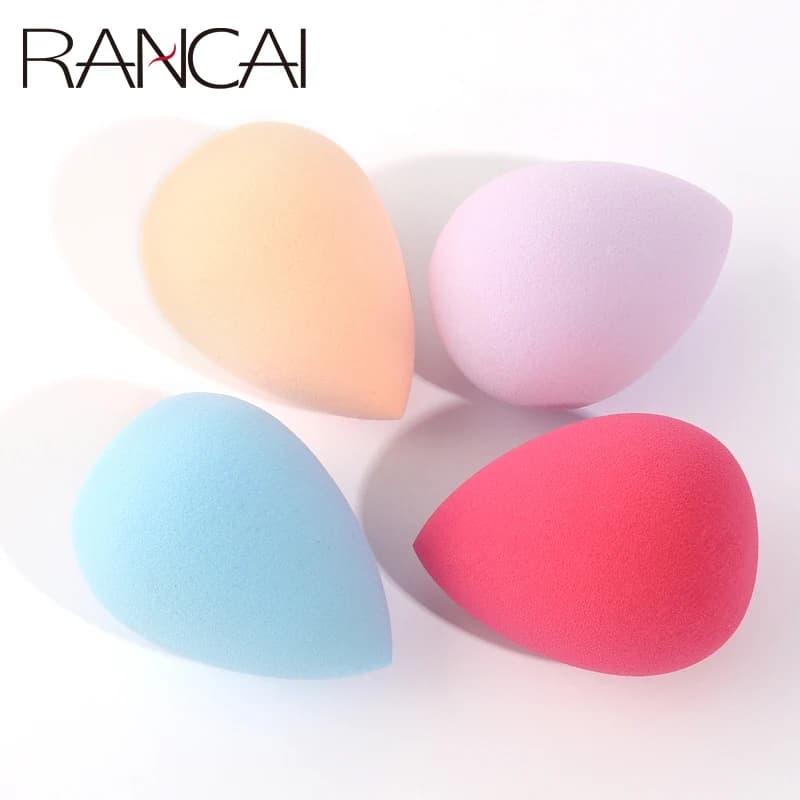 4Pcs Makeup Sponge Powder Puff Beauty Cosmetic Ball Foundation Powder Puff Dry Wet Combined Water Droplets Make Up Tools