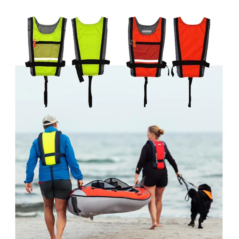 Swim Vest Adult children giubbotti di salvataggio Kayak donna uomo PFD aiuto alla galleggiabilità per Snorke Boat Water Sport cinturino sul cavallo completamente regolabile