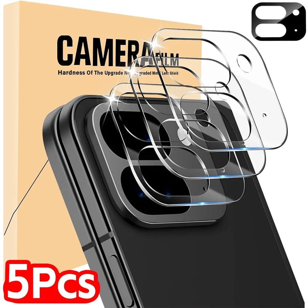 5/1PCS HD Fotocamera Posteriore In Vetro Temperato per Google Pixel 10 Pro Fold Posteriore Len Protezioni Dello Schermo Anti-graffio Pellicola di Vetro Trasparente e Nero