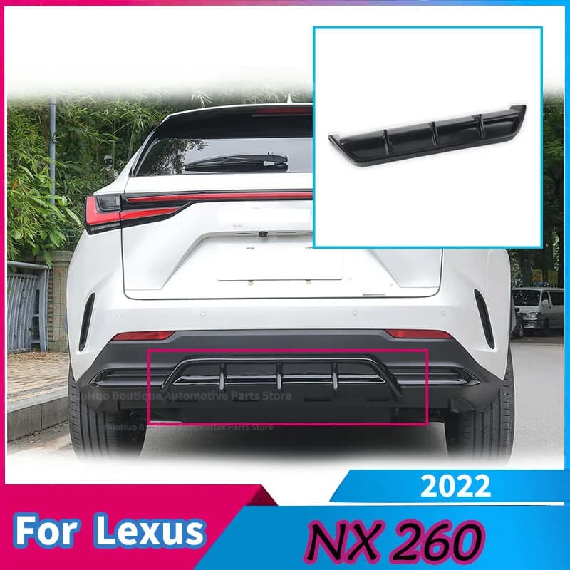 For Lexus NX 260 2022 Car Rear Bumper Diffuser Rear Roof Lip Spoiler Real Carbon Fiber Rear Trunk Wing Body Kits Tuning