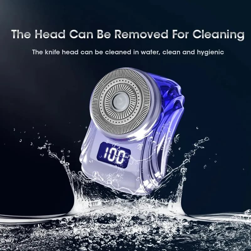 Portable Mini Wireless Men's Electric Shaver USB Charging Washable Beard Trimmer Shaving Grooming Tool For Home Travel
