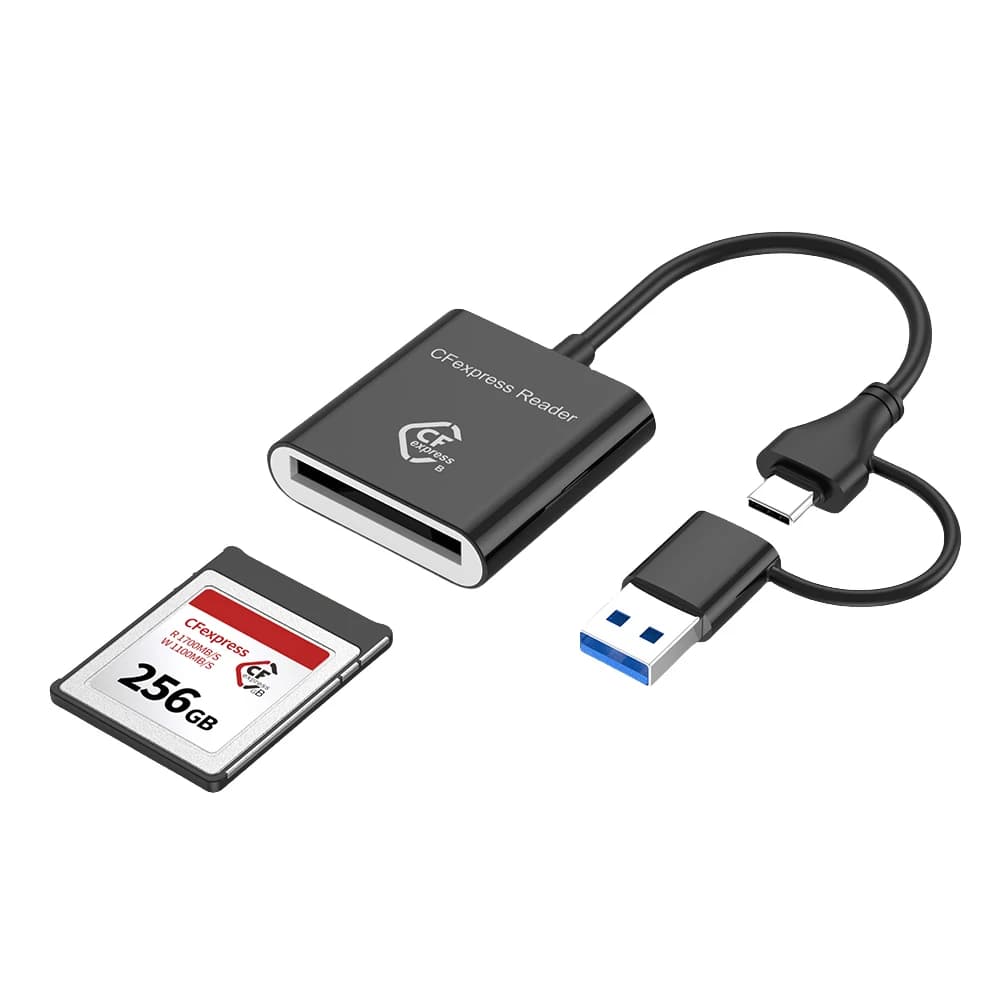 10Gbps CFexpress Type B Card Reader Writer USB3.2 Gen2 USB-C CFe Card Reader for Android Windows XP/Vista/7/8/8.1/10/11 Mac OS