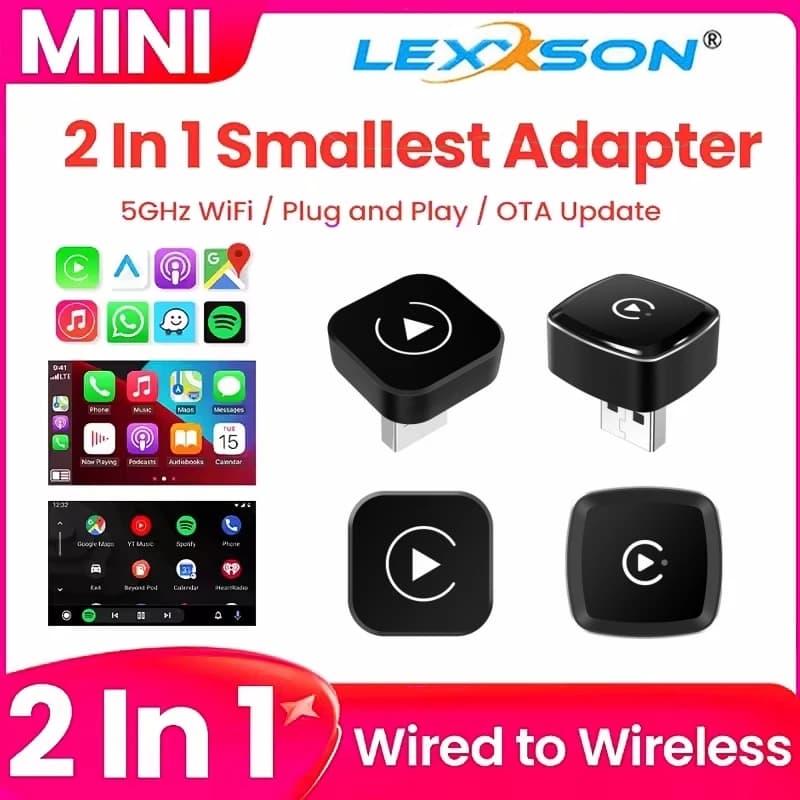 LEXXSON New Wireless Android Auto Smart Mini Box Plug And Play Universal Adapter For VW Toyota Nissan Honda Ford Benz 2025