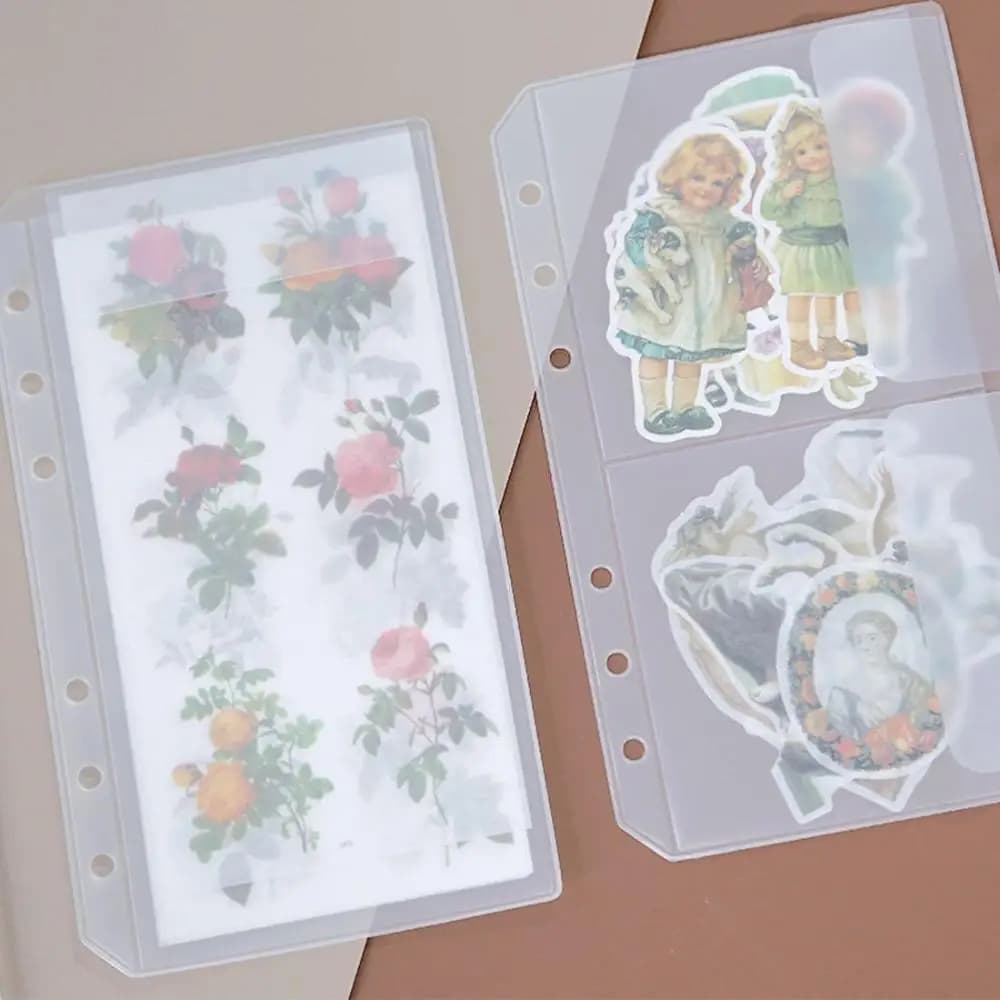 Holder Card Organizer Scrapbook Diary Ticket Storage Binder Pockets Binder Folders Document Filing Bags PVC Notebook Pouch Bags