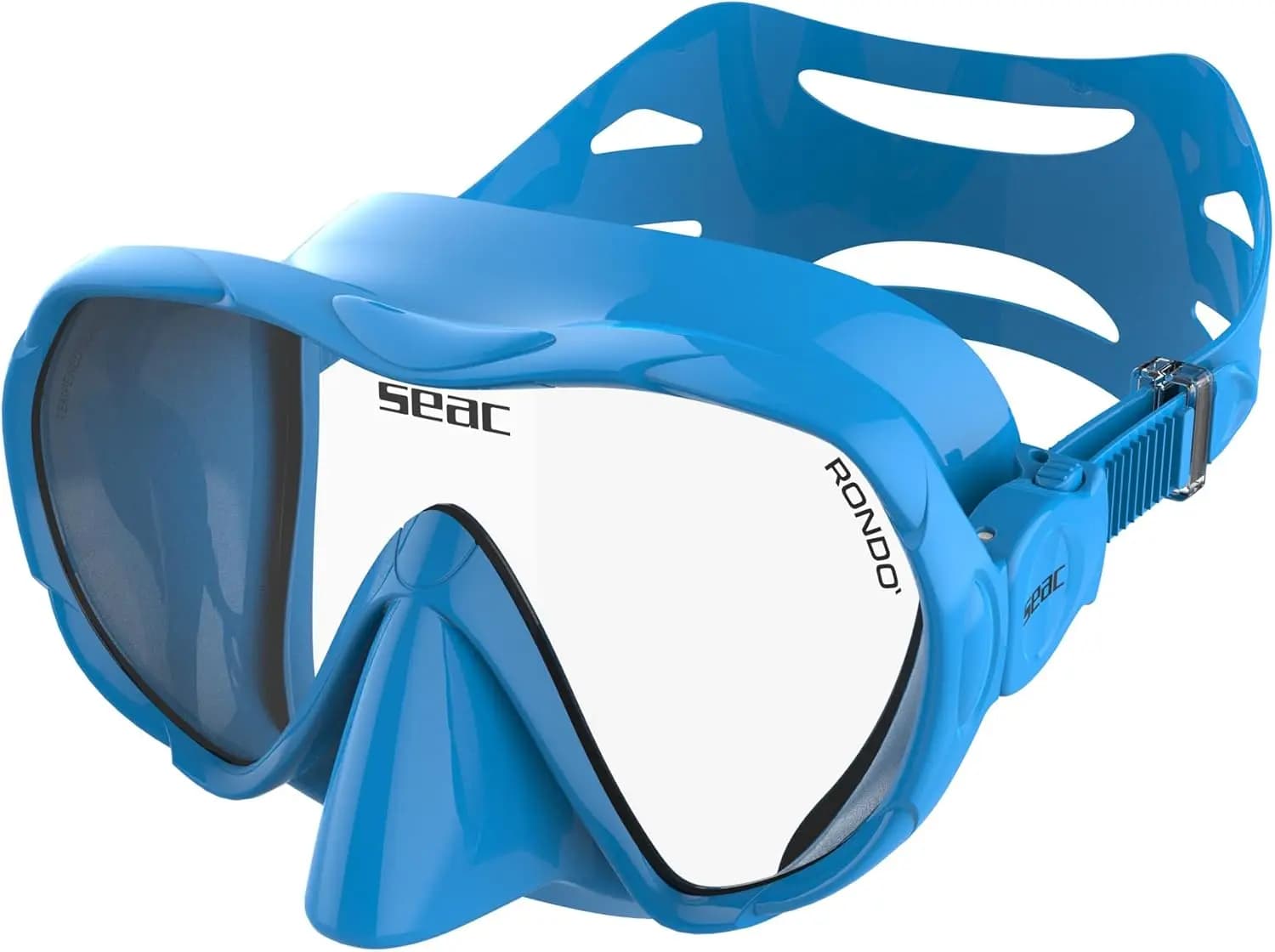 Silicone-Free Scuba Diving Occhialini with Ultra-Light and Compact Hydrodynamic Single Lens