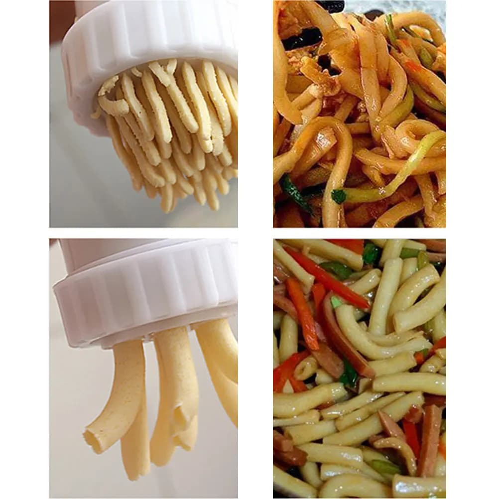 Set di 7 Pezzi Mini Macchina Manuale per Pasta Fresca con Molteplici Stampi di Taglio, Strumento Essenziale per la Cucina Domestica