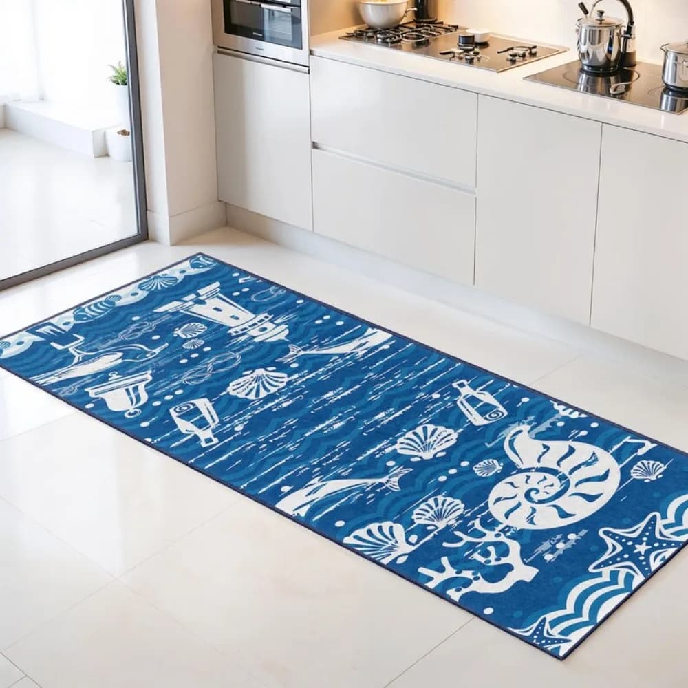 Carpet "Ocean Marine model carpet anti-slip theme marine life decoration for entrance living room" decoration of living room