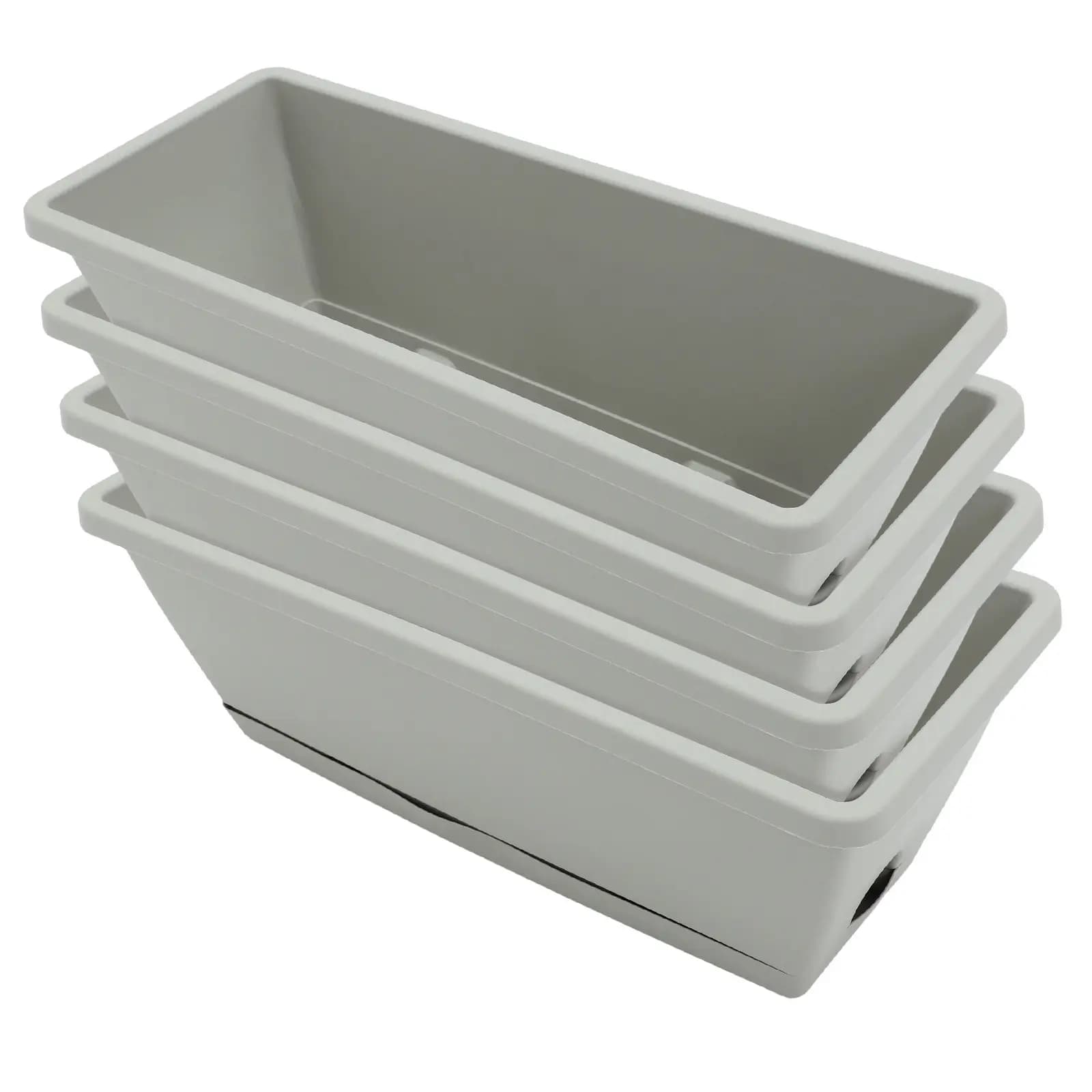 4Sets Vegetable Planter Window Box Planter Rectangular Flower Pot Planting Box Garden Planters Indoor Outdoor Vegetable Pot