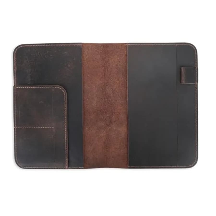 Leather Journal Cover 5.75"x8.25" Notebook Medium A5 Refillable Cahier Leather Bound Journal cover for Travelers Writers Gift f
